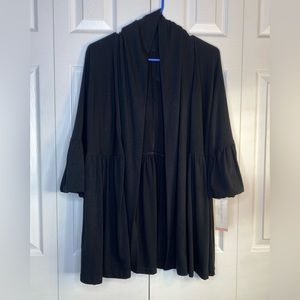 Liz Lange Target Maternity Cardigan Open Front 3/4 Bell Sleeve Black Sz Large